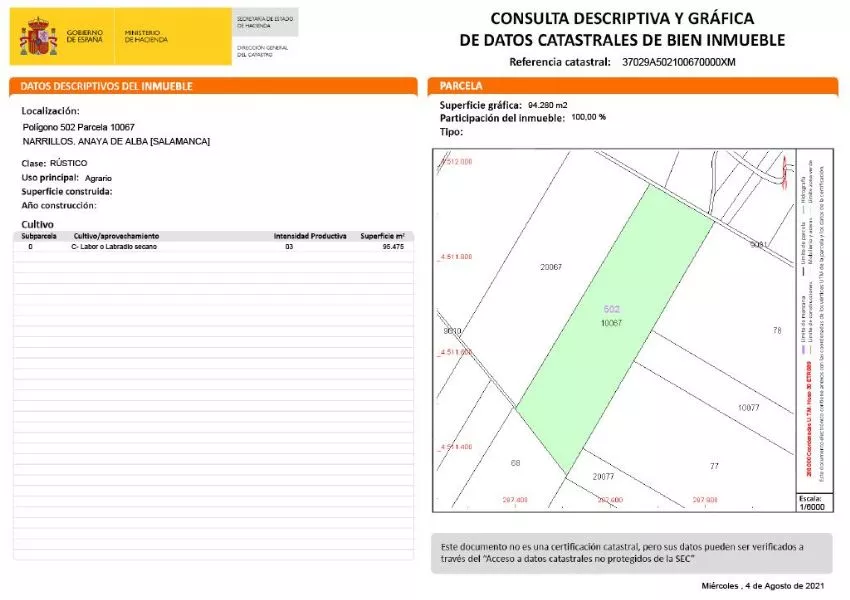 Terreno en venta en Peñaranda | Salamanca | 94.987 m2