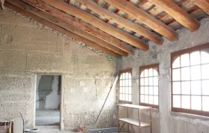 Masia medieval con viñedo en el Penedès