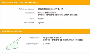SE VENDE finca en URRIA (Norte de Burgos)